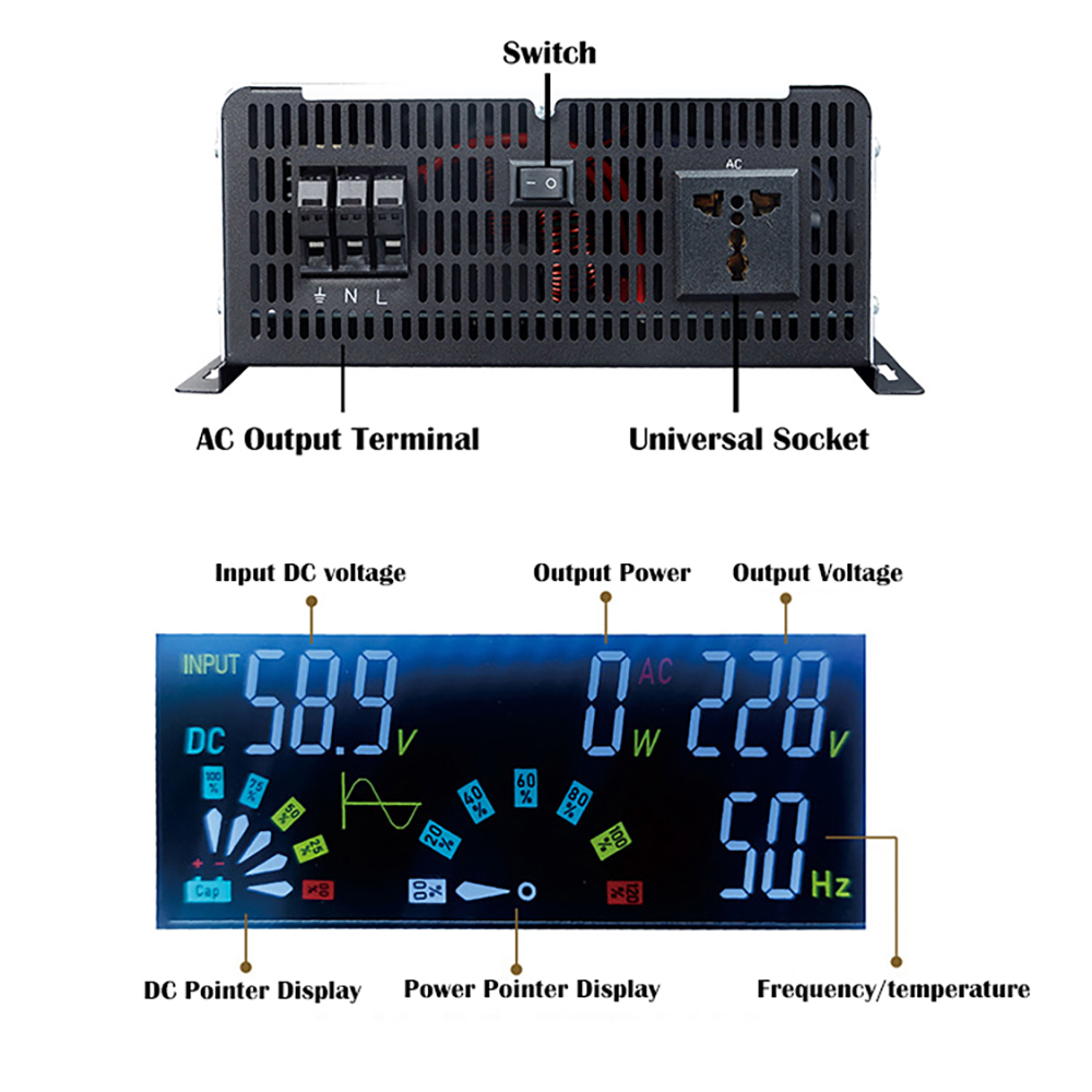 Pure Sine Wave Inverter 12v 22 - Pure Sine Wave Inverter 5000W 48V 220V 评论和价格