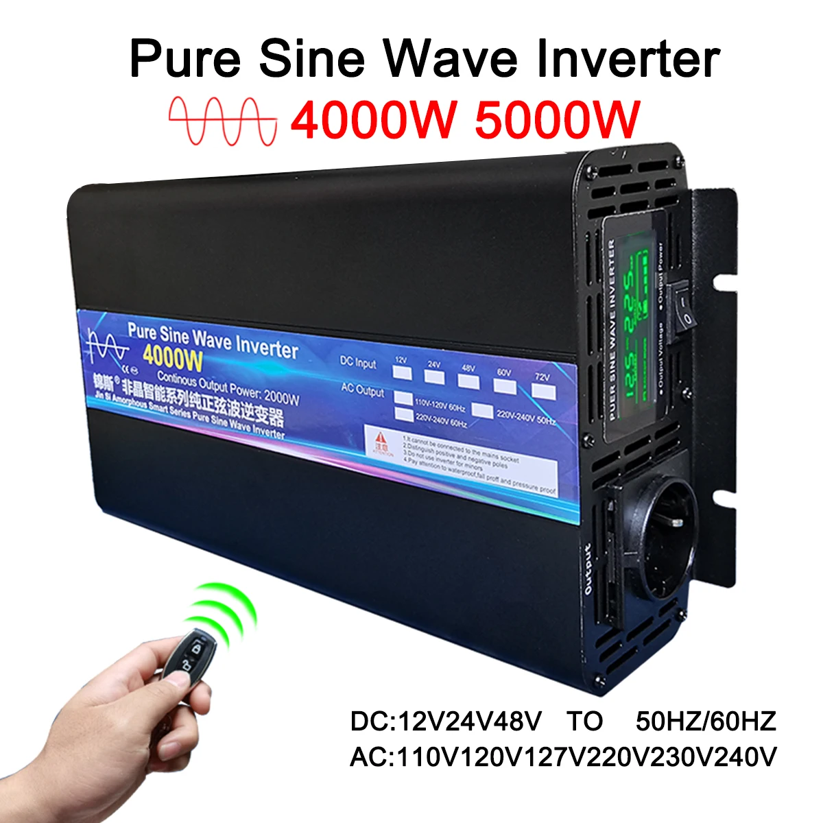 Pure Sine Wave Power Inverter  - Pure Sine Wave Inverter 5000W 48V 220V 评论和价格